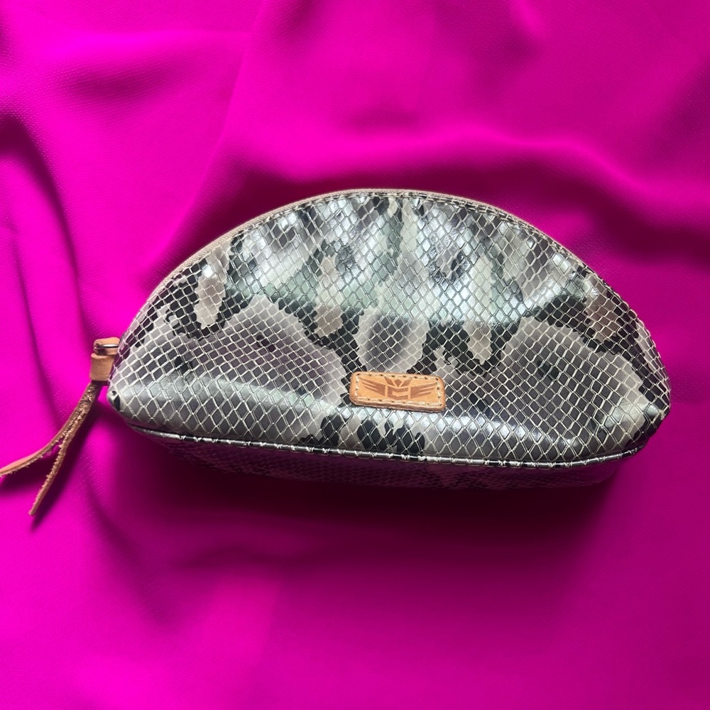Consuela Flynn Snakeskin Pattern Makeup Bag